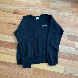 Black and white crewneck sweater